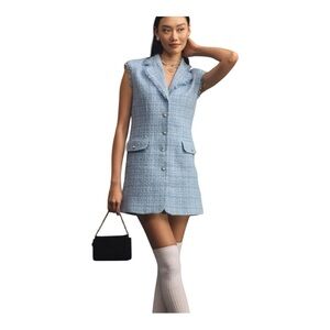 Maeve by Anthropology Sleeveless Tweed Blazer Mini Dress, size 8 & 10